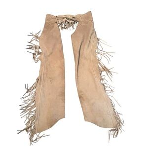 Vintage heavy suede fringe riding chaps